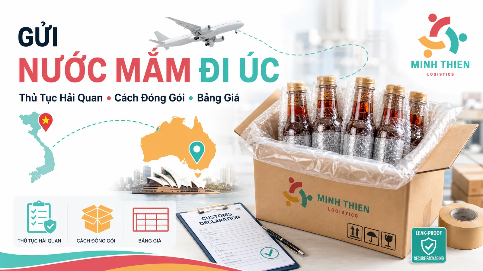 Gửi Nước Mắm Đi Úc: Thủ Tục Hải Quan, Cách Đóng Gói Và Bảng Giá
